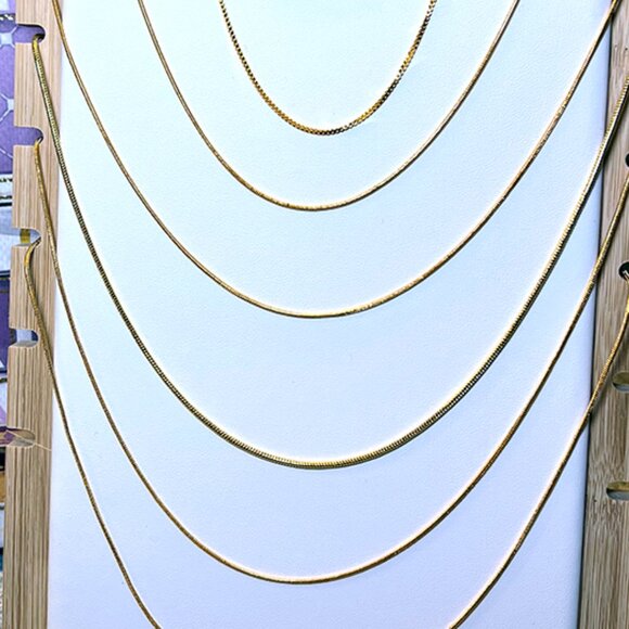 Lot of 11 Gold-Filled Chains—16" To 20"—Spring Ring And Lobster Clasps - NWOT - Picture 2 of 6